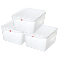 BRB 3 Transparente Aufbewahrungsbox mit Deckel, LxBxH 530x325x200 mm, 28 Liter Image