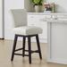Lark Manor™ Alanys Swivel 26" Counter Stool Wood/Upholstered/Leather in Gray | 40.2 H x 18 W x 23.6 D in | Wayfair D80AB924DC1540278DD3913EA69F0614