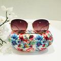Jessica Simpson Accessories | Jessica Simpson Sunglasses White/Rose Gold+Floral Print Hard Case | Color: Brown/White | Size: Os