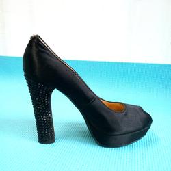 Michael Kors Shoes | Michael Kors Black Jeweled Chunky Heels Pumps | Color: Black | Size: 6.5