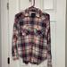 American Eagle Outfitters Tops | American Eagle Boyfriend Fit Flannel | Color: Blue/Pink | Size: S