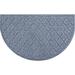 WaterHog Argyle Half Oval Door Mat 24"x39" by Bungalow Flooring in Blue