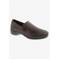 Women's Slide-In Flat by Ros Hommerson in Brown Leather (Size 7 M)