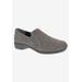 Wide Width Women's Slide-In Flat by Ros Hommerson in Grey Suede (Size 7 1/2 W)