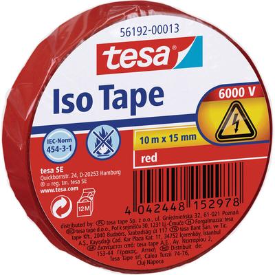 Tesa - 56192-00013-22 Isolierband Rot (l x b) 10 m x 15 mm 1 St.