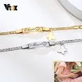 Vnox-Bracelets gravés personnalisés pour bébé bracelet anti-allergie en acier inoxydable pour