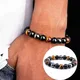 Bracelets en obsidienne naturelle d'oeil de tigre pour hommes et femmes perles d'hématite