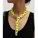 ChimJewelry-Collier jaune pour femme gros bijoux design populaire personnalité cadeaux pour