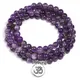 Bracelet améthyste en cristal violet naturel pour femmes collier de perles de 6mm Yoga 108
