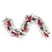 Vickerman 675694 - 6'x16" Flocked Garl Red/Silver Decor 99T (G212215) Flocked Christmas Garland