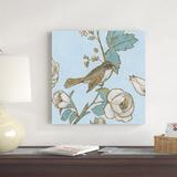 Red Barrel Studio® Toile Birds I by Emily Adams - Wrapped Canvas Painting Canvas | 20 H x 20 W x 1.25 D in | Wayfair