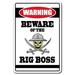 Trinx Bazeley Beware oF The Big Boss Warning Sign Metal | 10 H x 14 W x 0.1 D in | Wayfair 03E36B91B5D34AB081AE9B00741C9A41