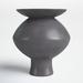 Joss & Main Palermo Brown Ceramic Table Vase Ceramic in Gray | 11.25 H x 10.25 W x 10.25 D in | Wayfair C4910FB0D9424551A61088E597223D79