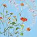 Red Barrel Studio® Wild Flowers on Cerulean IV by Sandra Iafrate - Wrapped Canvas Painting Canvas | 12 H x 12 W x 1.25 D in | Wayfair