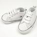 Converse Shoes | Converse White Infant Boys Girls Baby Crib New Born Leather Shoes Size 3 | Color: White | Size: 3bb