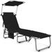 Folding Chaise Lounge Chair Adjustable Beach Patio Recliner