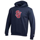 Youth Champion Navy St. John's Red Storm Eco Powerblend Pullover Hoodie