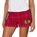 Women's Concepts Sport Red/Black Chicago Blackhawks Ultimate Flannel Shorts