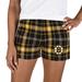 Women's Concepts Sport Black/Gold Boston Bruins Ultimate Flannel Shorts