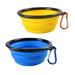 Neat Market Portable Dog Bowl Plastic (affordable option) in Yellow | 2 H x 5 W x 3.5 D in | Wayfair BLUE+YELLOW COLLAPSIBLE DOG BOWL=01