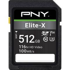 PNY 512GB Elite-X UHS-I SDXC Memory Card P-SD512U3100EX-GE