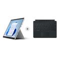Microsoft Surface Pro 8, 13 Zoll 2-in-1 Tablet (Intel Core i7, 16GB RAM, 256GB SSD, Win 11 Home) Platin Grau Surface Pro Signature Keyboard Schwarz (QWERTZ Keyboard)