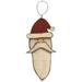 Distressed Wood Father Christmas Ornament - 8"H x 3.5"W