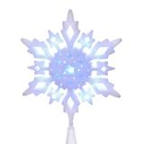 Kurt Adler 10-inch Cool White LED Glitter Snowflake Treetop - 10"