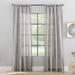 Archaeo Embroidered Stripe Linen Blend Curtain, Single Panel