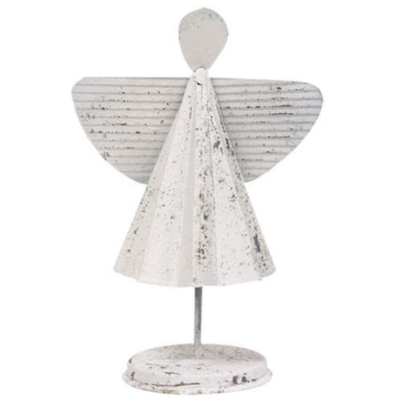 Heavenly Host Shabby Chic Standing Angel - 9" high by 6" wide by 4" deep.