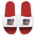 Men's ISlide White/Red Martin Truex Jr Americana Slide Sandals