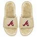 Men's ISlide Tan Atlanta Braves Dune Faux Fur Slide Sandals