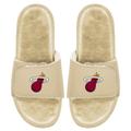 Men's ISlide Tan Miami Heat Dune Faux Fur Slide Sandals