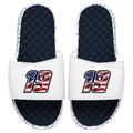 Men's ISlide White/Navy Martin Truex Jr Americana Slide Sandals