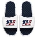 Men's ISlide White/Navy Ryan Blaney Americana Slide Sandals