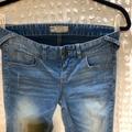 Free People Jeans | Free People Jeans Size 26 Skinny Washed Distressed Jeans | Color: Blue | Size: 26