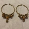 Anthropologie Jewelry | Baroque Hoop Earrings With Golden Baubles | Color: Gold | Size: Os