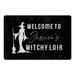 Orange 27 x 18 x 1 in Kitchen Mat - The Holiday Aisle® Fairmead Witchy Lair Kitchen Mat | 27 H x 18 W x 1 D in | Wayfair