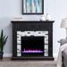 Darby Home Co Toddington Marble Color Changing Electric Fireplace, Crystal in Black/Gray | 39 H x 50 W x 15 D in | Wayfair