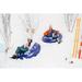 e-Joy 48 Inch Inflatable Wear-Resistant Antifreeze Snow Tube w/ Handles 3Pc Combo Plastic in Blue/White | 10 H x 48 W x 48 D in | Wayfair