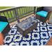 Blue/White 72 x 36 x 0.15 in Area Rug - Bungalow Rose Outdoor Plastic Straw Rug Patio Camping Reversible Mats 3ft x 6ft 263 Blue & White Polypropylene | Wayfair