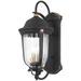 Canora Grey Peale Street - 4 Light Wall Mount Aluminum/Glass/Metal in Black/Gray | 28 H x 12.13 W x 16.13 D in | Wayfair