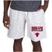Men's Concepts Sport White/Charcoal Chicago Bulls Alley Fleece Shorts