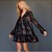 Free People Dresses | Free People Sequin Floral Mini Dress, Small | Color: Black | Size: S