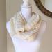 Victoria's Secret Accessories | Creamy Off White Knitted Victoria's Secret Infinity Scarf | Color: White | Size: 31" X 12" (Flat Measurements)