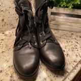 Kate Spade Shoes | Kate Spade Black Leather Combat Boots | Color: Black | Size: 6.5