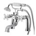 Kingston Brass 3 Handle Deck Mounted Clawfoot Tub Faucet w/ Handshower in Gray | 10.13 H x 6.94 W in | Wayfair KS228PXC