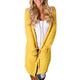 Happy Sailed Womens Long Sleeve Kimono Cardigan Long Jumpers Knitwear Tops Jacket Coat Plus Size Bright Yellow