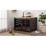 Archie & Oscar™ Abbeville Pet Crate Wood in Brown | 28 H x 40 W x 30 D in | Wayfair 28189F38CC4F48A8A42CBC1A37EBC624