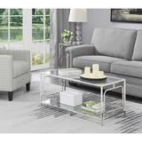 Orren Ellis Gobert 4 Legs Coffee Table w/ Storage Wood in Brown/Gray | 18 H x 42 W x 18 D in | Wayfair 7ABC8302415C41D9894C7E377A8031D1